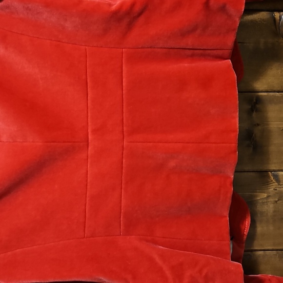 J. Crew Red Velvet Cropped Blazer Size 8 - Picture 9 of 16